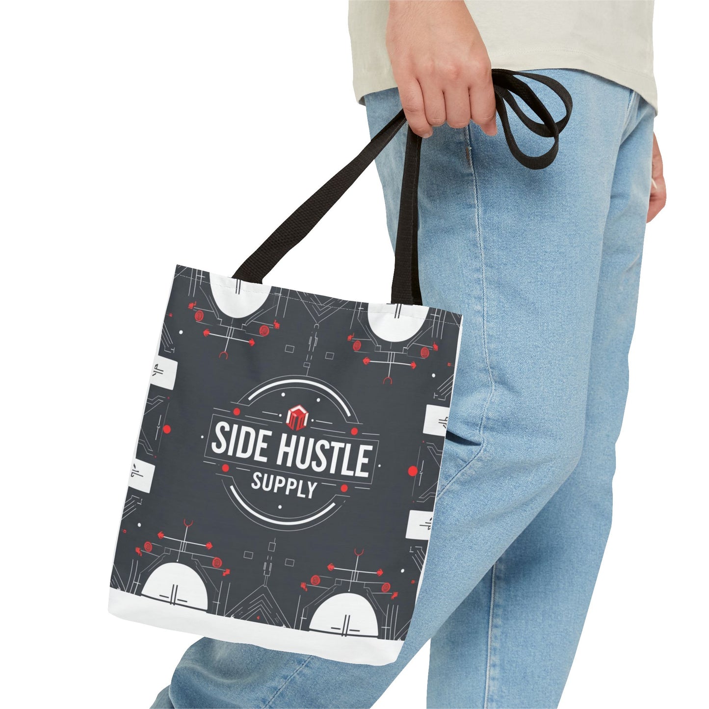 Motivational Entrepreneur Tote Bag - Side Hustle Shopping Bag for Business & Daily Use