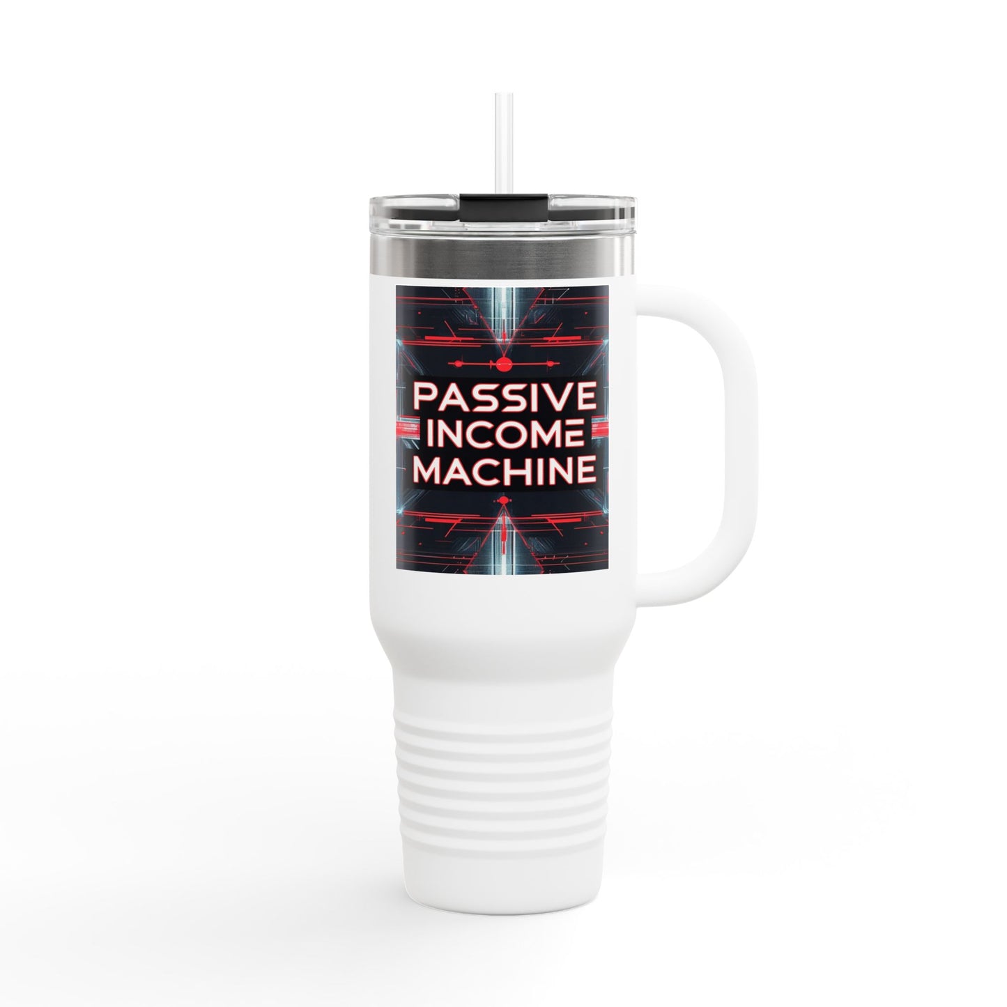 Passive Income Machine Travel Mug - 40oz Insulated Stainless Steel Tumbler for Entrepreneurs