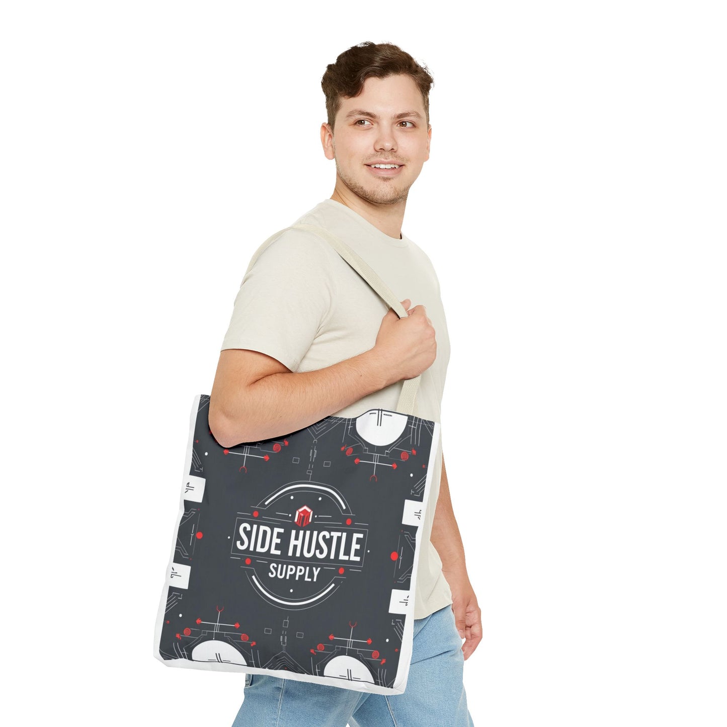 Motivational Entrepreneur Tote Bag - Side Hustle Shopping Bag for Business & Daily Use