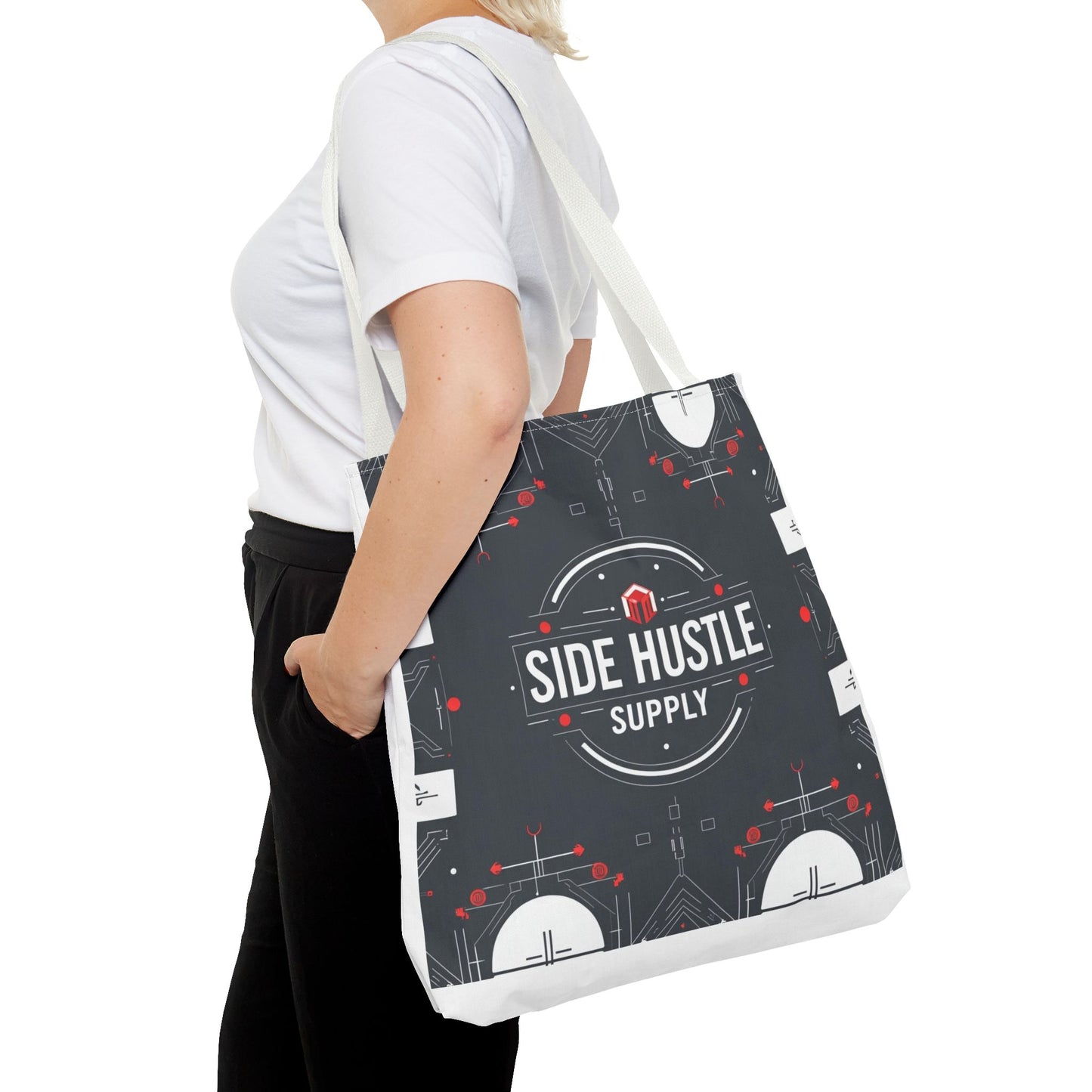 Motivational Entrepreneur Tote Bag - Side Hustle Shopping Bag for Business & Daily Use