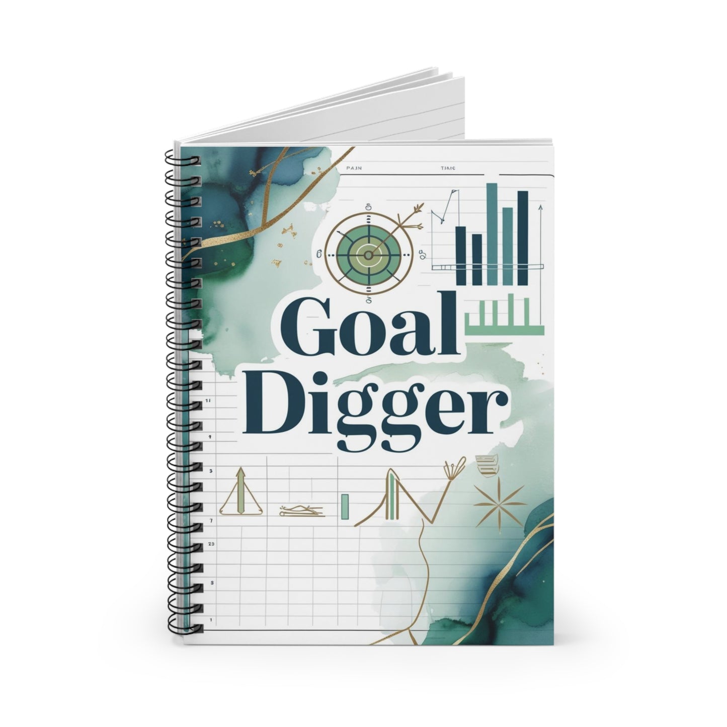 Goal Digger Spiral Notebook | Entrepreneur Journal | Business Planner | Motivational Notebook