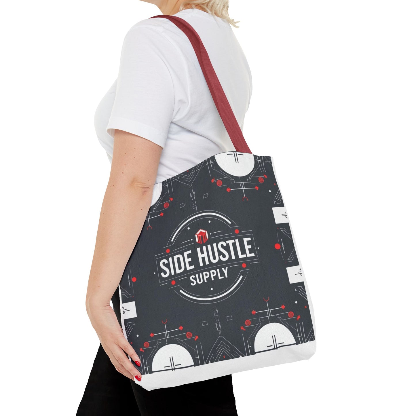 Motivational Entrepreneur Tote Bag - Side Hustle Shopping Bag for Business & Daily Use