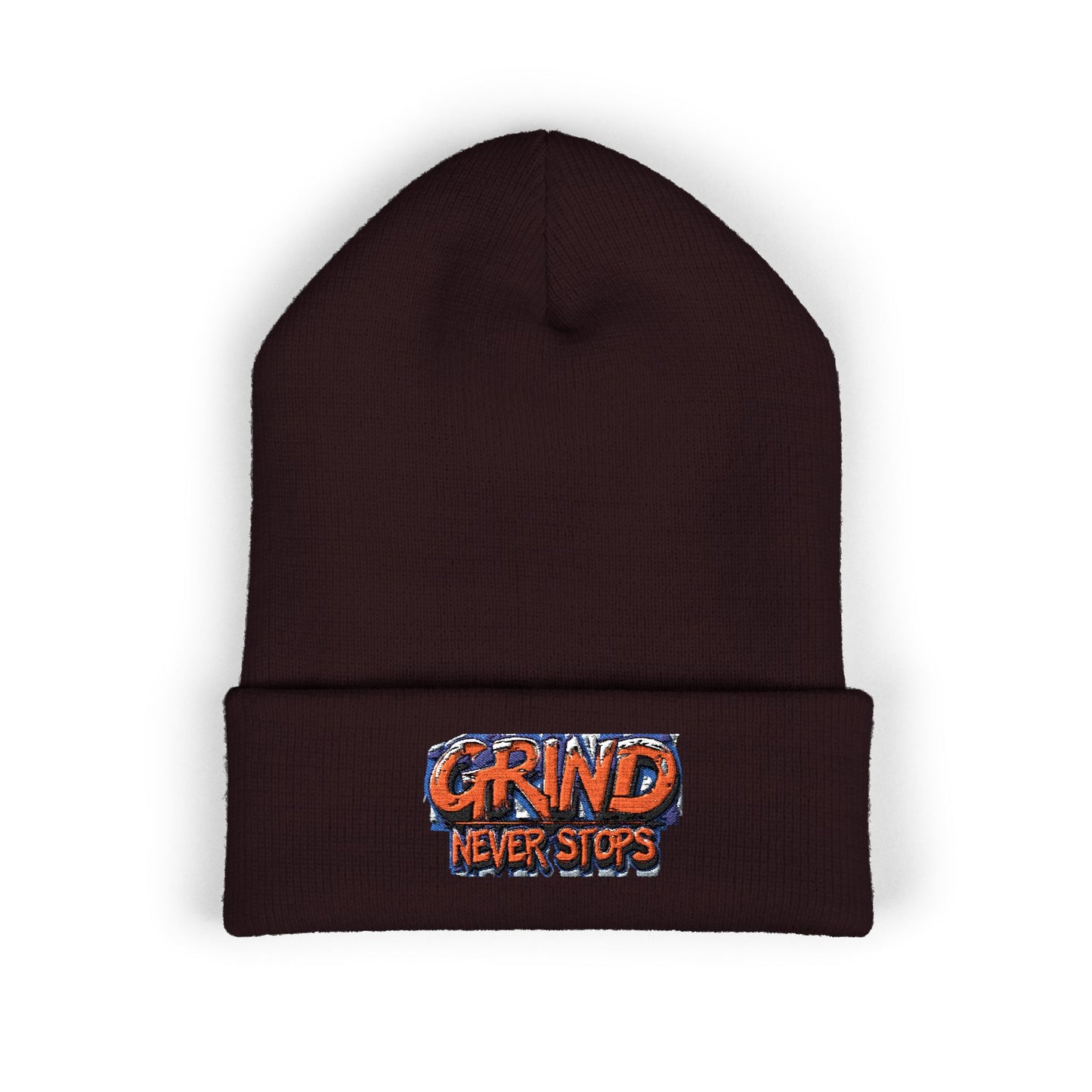 Grind Never Stops Beanie | Entrepreneur Winter Hat | Hustle Motivation Beanie | Business Builder Gift