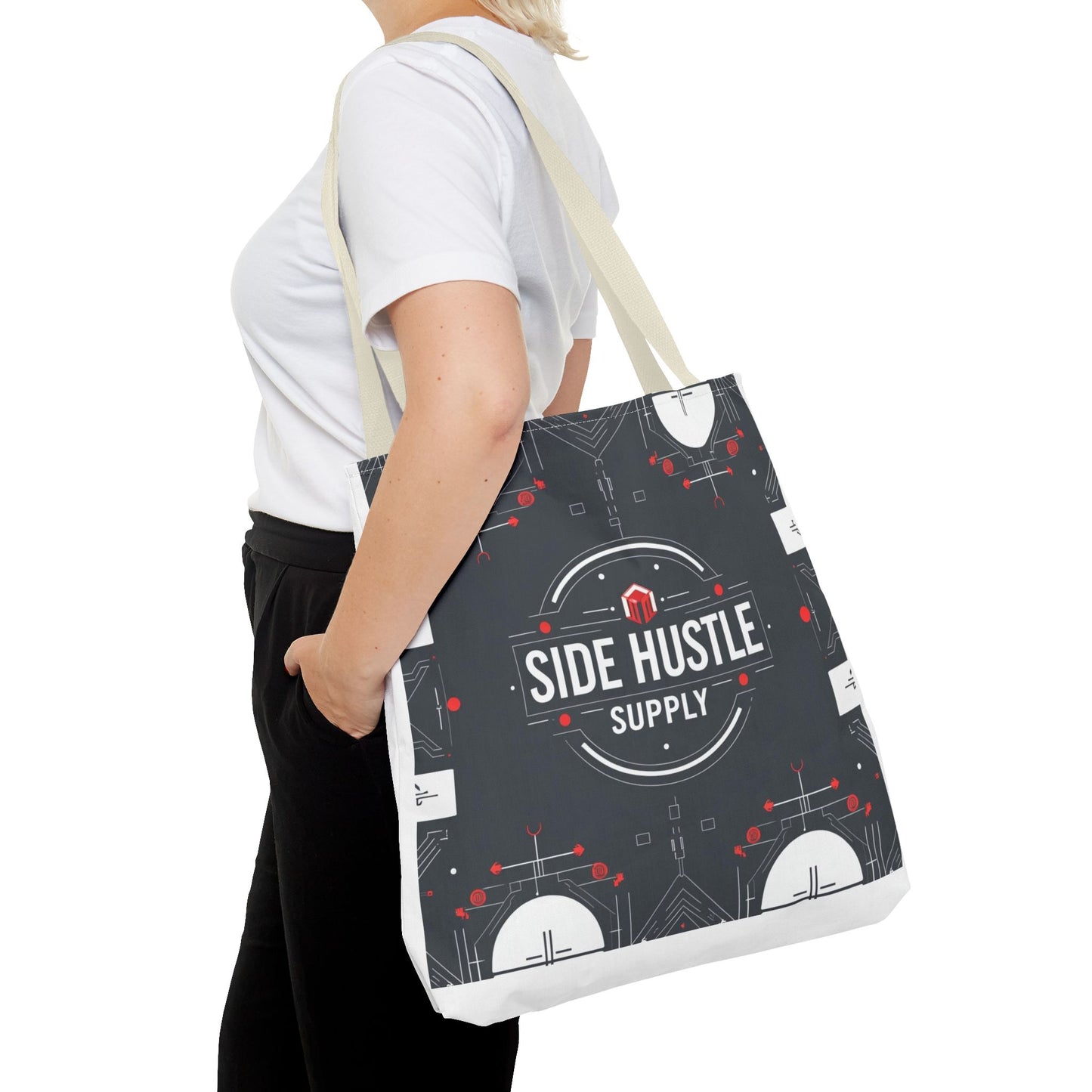 Motivational Entrepreneur Tote Bag - Side Hustle Shopping Bag for Business & Daily Use