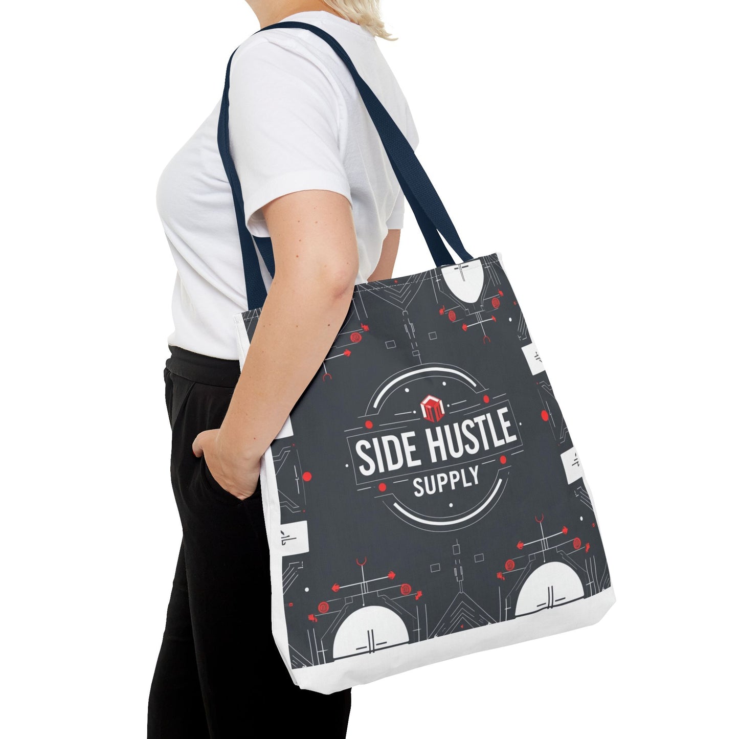 Motivational Entrepreneur Tote Bag - Side Hustle Shopping Bag for Business & Daily Use