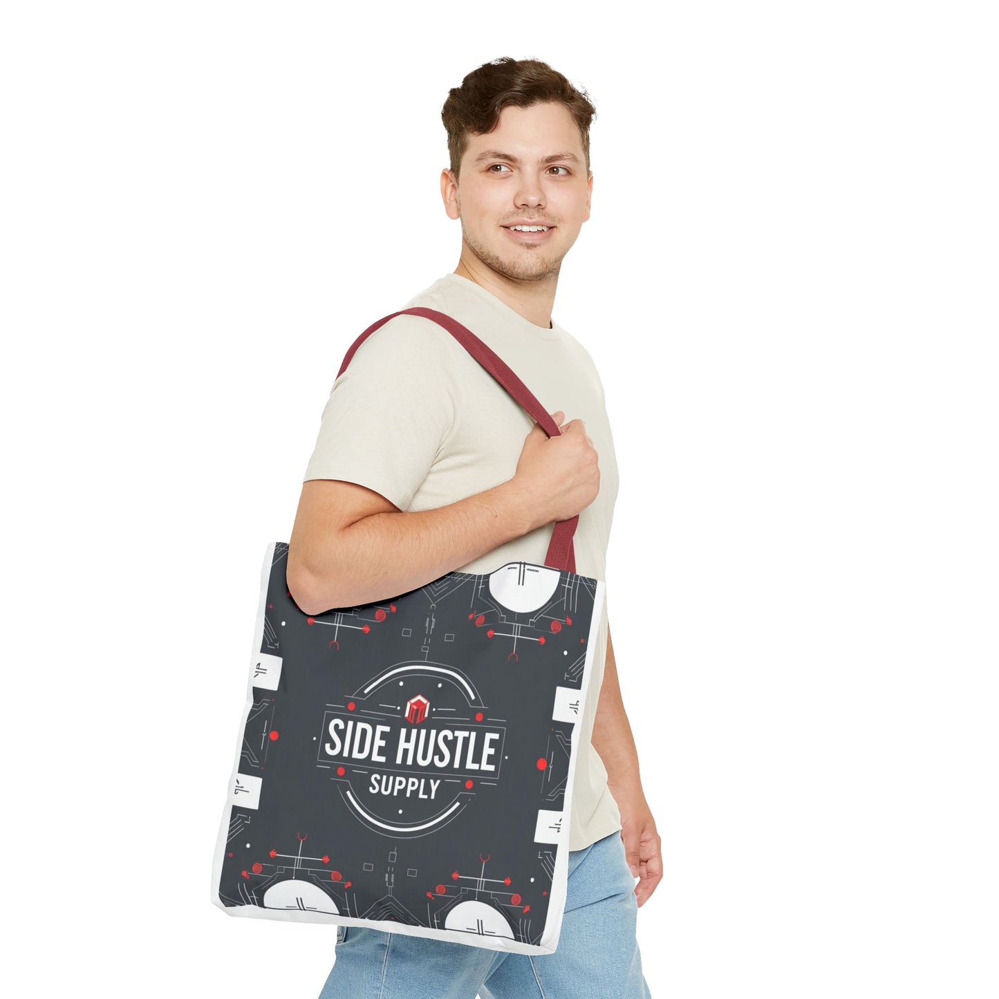 Motivational Entrepreneur Tote Bag - Side Hustle Shopping Bag for Business & Daily Use