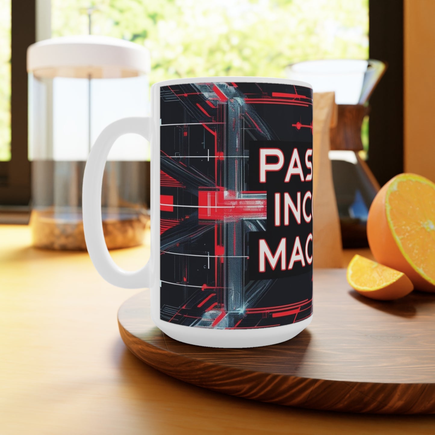 Passive Income Machine Coffee Mug | Entrepreneur Motivational Cup | Financial Freedom Gift | Business Mug