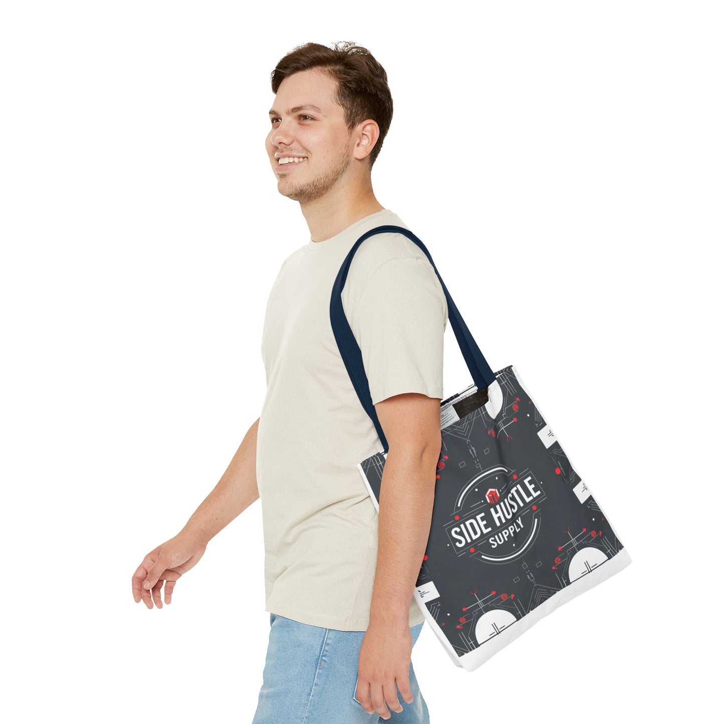 Motivational Entrepreneur Tote Bag - Side Hustle Shopping Bag for Business & Daily Use