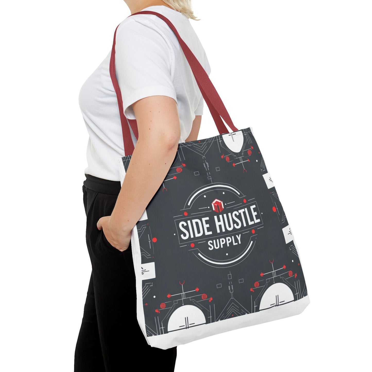 Motivational Entrepreneur Tote Bag - Side Hustle Shopping Bag for Business & Daily Use