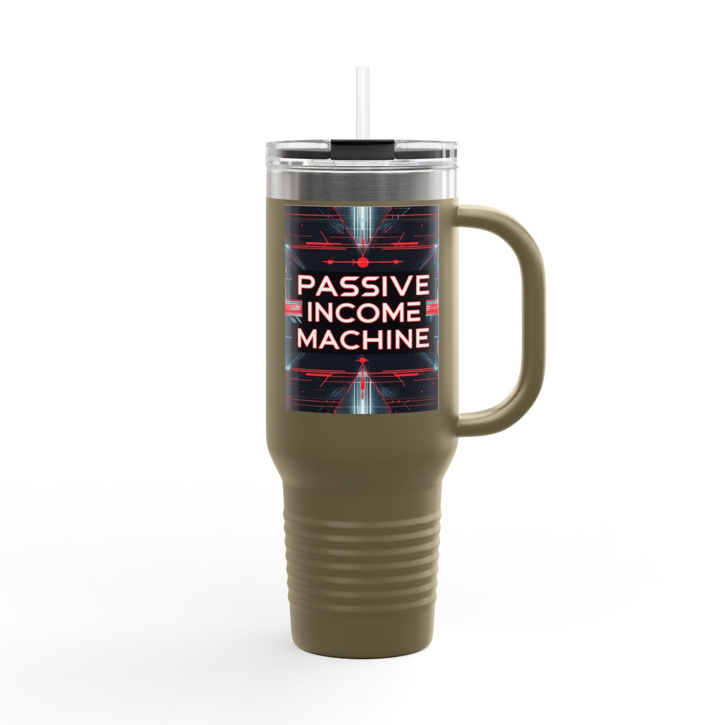 Passive Income Machine Travel Mug - 40oz Insulated Stainless Steel Tumbler for Entrepreneurs