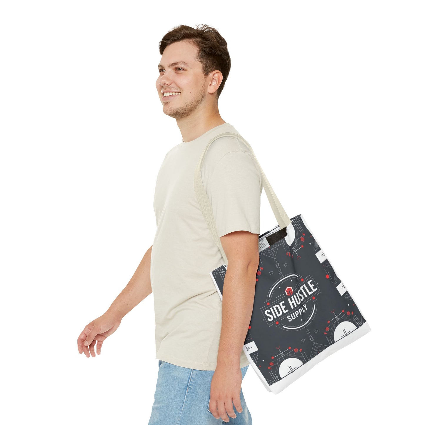 Motivational Entrepreneur Tote Bag - Side Hustle Shopping Bag for Business & Daily Use