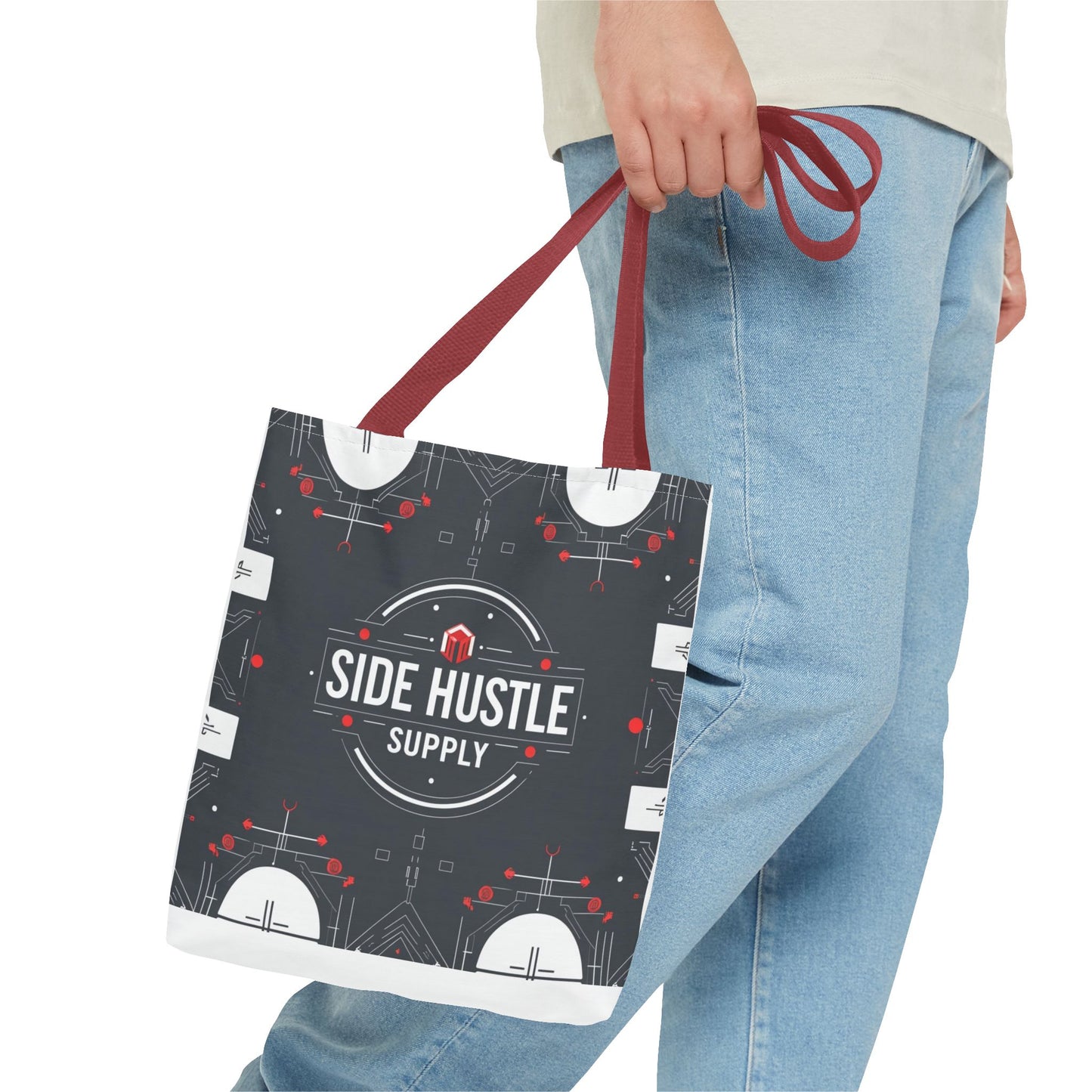 Motivational Entrepreneur Tote Bag - Side Hustle Shopping Bag for Business & Daily Use