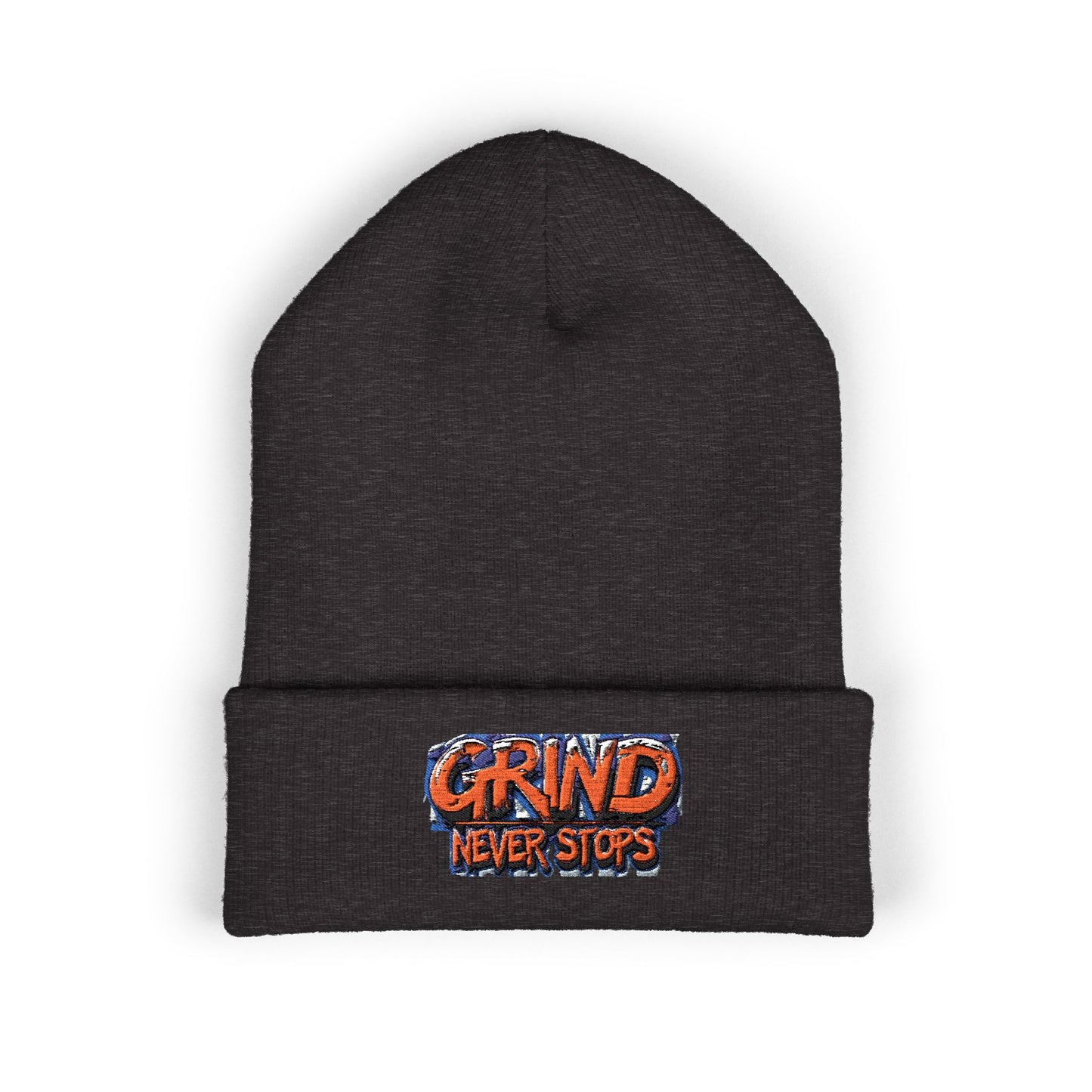Grind Never Stops Beanie | Entrepreneur Winter Hat | Hustle Motivation Beanie | Business Builder Gift