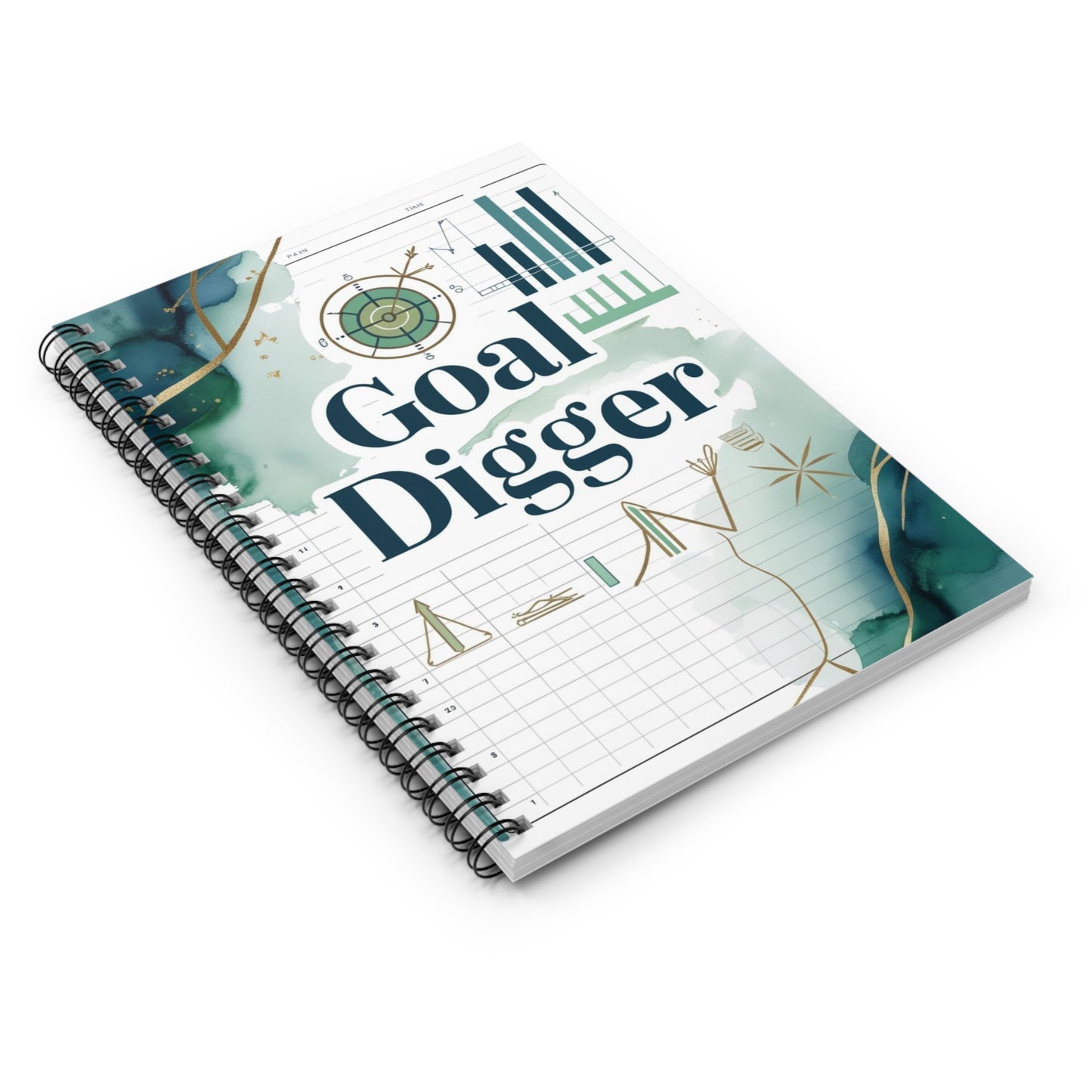 Goal Digger Spiral Notebook | Entrepreneur Journal | Business Planner | Motivational Notebook