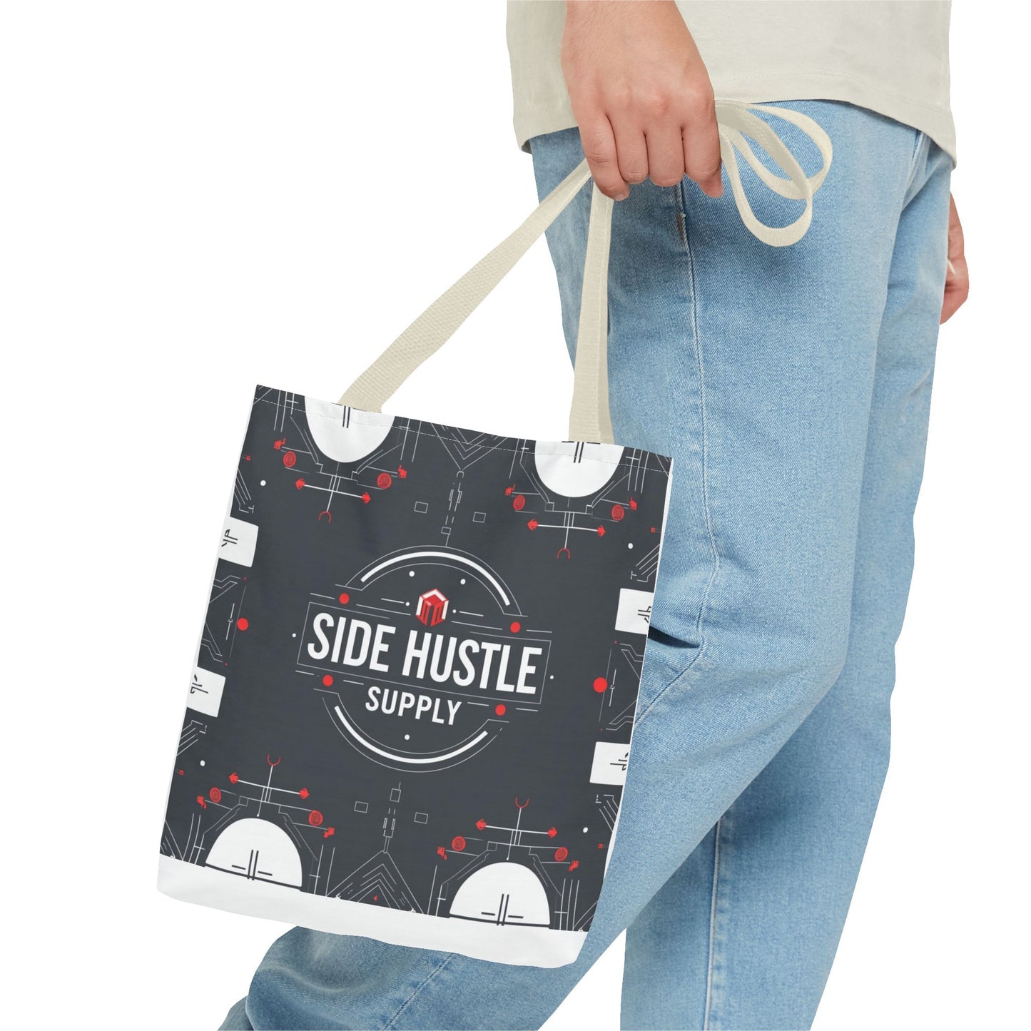 Motivational Entrepreneur Tote Bag - Side Hustle Shopping Bag for Business & Daily Use
