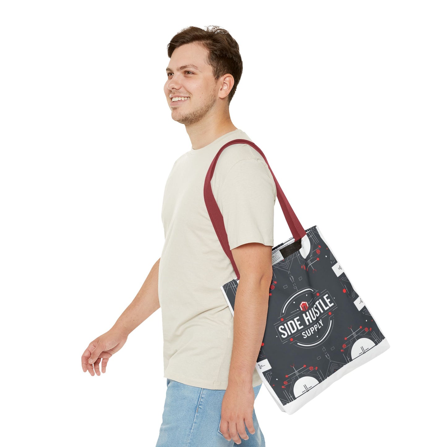 Motivational Entrepreneur Tote Bag - Side Hustle Shopping Bag for Business & Daily Use