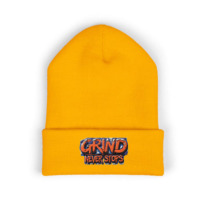 Grind Never Stops Beanie | Entrepreneur Winter Hat | Hustle Motivation Beanie | Business Builder Gift