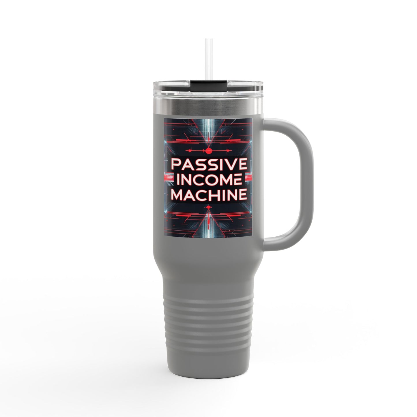 Passive Income Machine Travel Mug - 40oz Insulated Stainless Steel Tumbler for Entrepreneurs