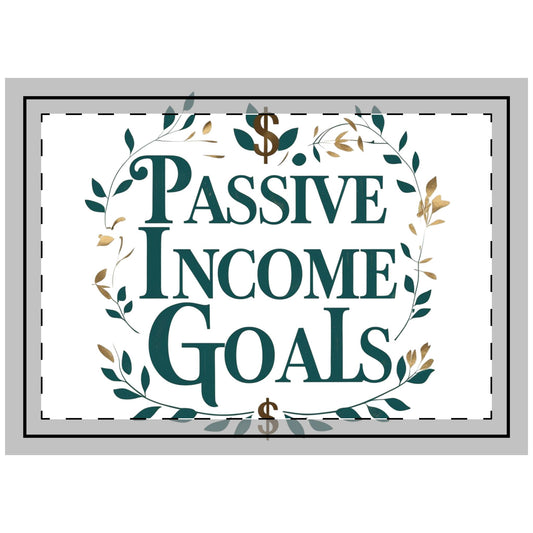 Passive Income Goals Throw Pillow | Entrepreneur Home Decor | Financial Freedom Gift | Money Mindset Pillow